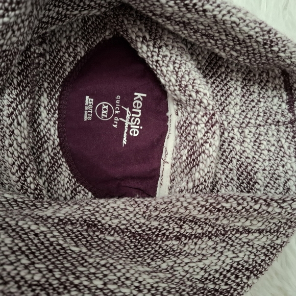 New Kensie Performance Hoodie Womans 2XL Quick Dry Pocket Mock Neck Heather - Picture 11 of 12